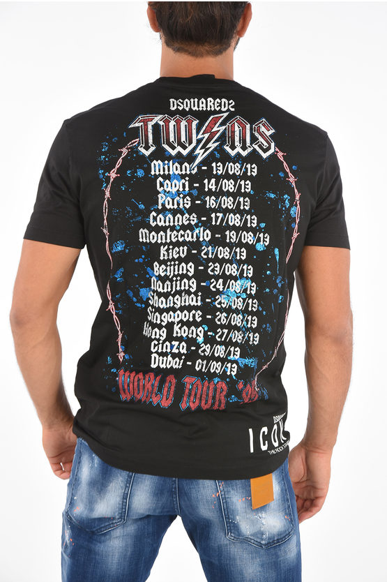 Dsquared2 ロックTシャツ DSQUARED2 ディースクエアード バンT バンドTシャツ ロック