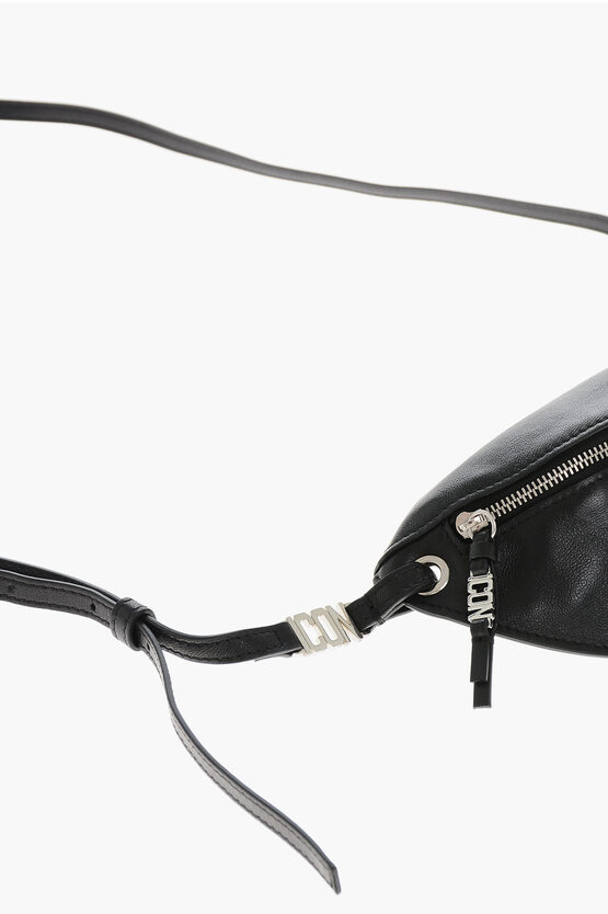 ICON Solid-Color Leather Belt Bag with Metal Detail