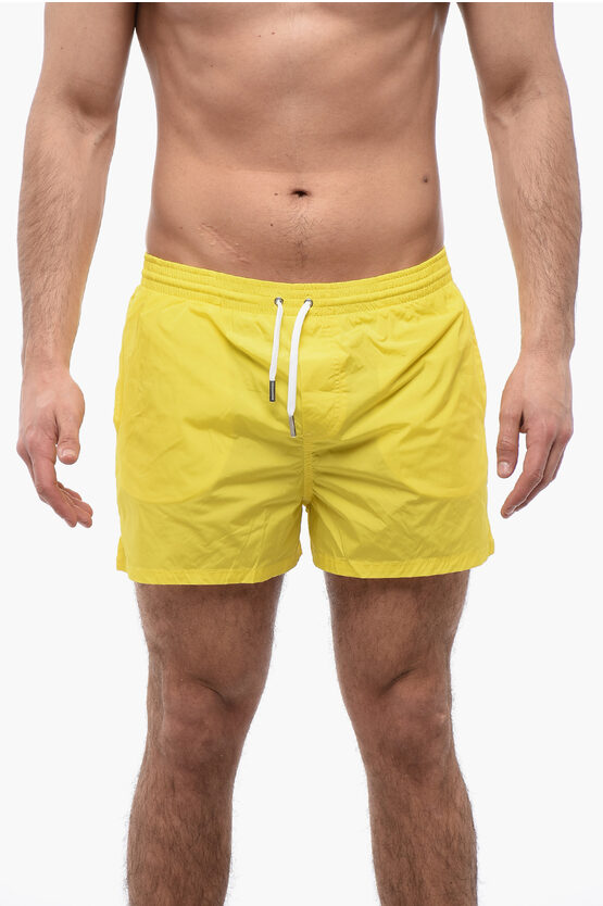 Dsquared2 Icon Stretch Nylon Swim Shorts With Contrasting Maxi Logo