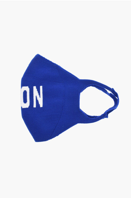 Dsquared2 Icon Technical Fabric Face Mask With Contrasting Logo Grösse Unica