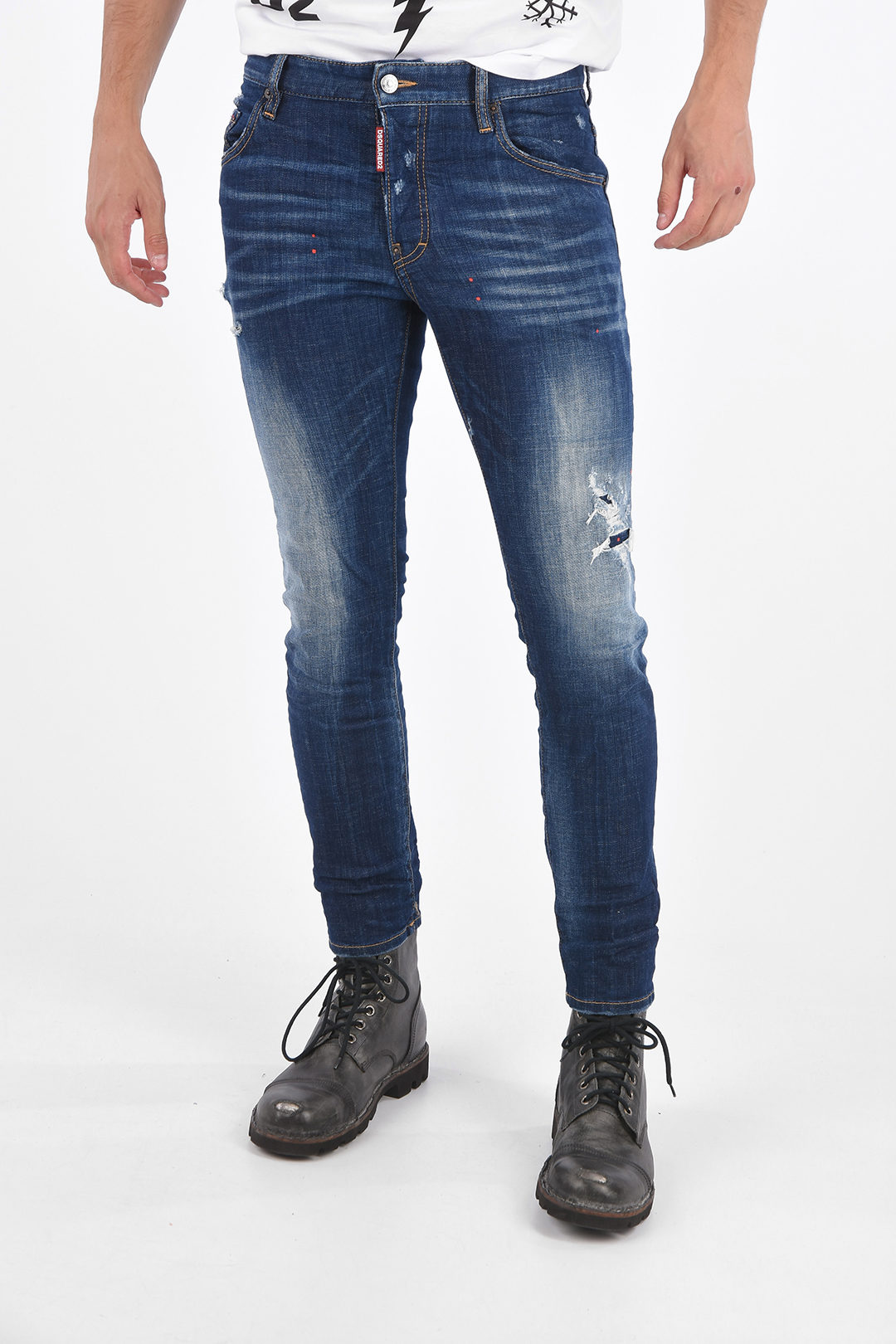 Dsquared2 ICON Washed-Out SKATER Slim Fit Jeans men