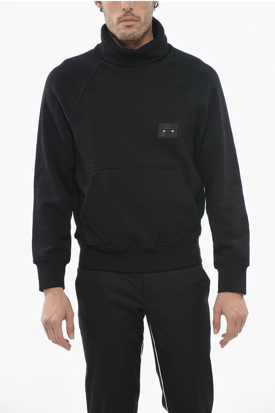Neil Barrett Iconic Piercing Turtleneck Sweatshirt In Black