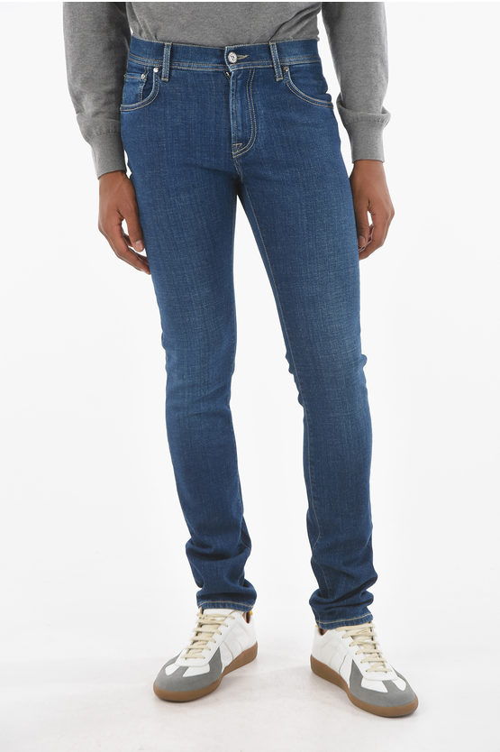 Corneliani Id 5 Pocket Dark Wash Slim Fit Denims
