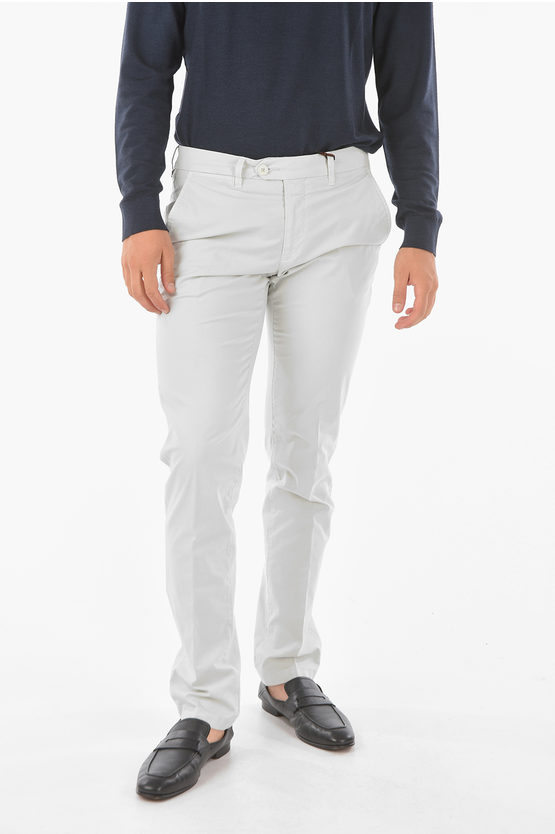 Shop Corneliani Id 5 Pocket Stretch Cotton Chinos Pants