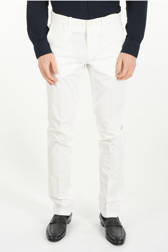 Shop Corneliani Id 5 Pocket Stretch Cotton Pants