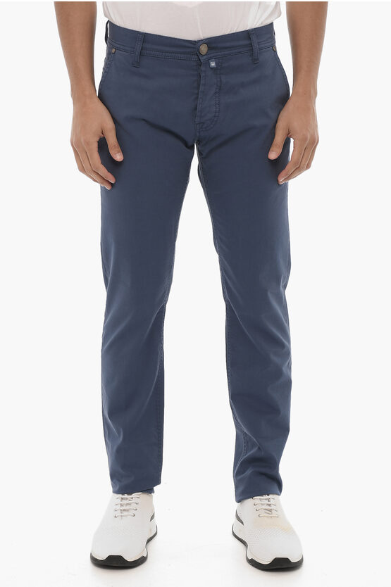 CORNELIANI ID 5-POCKETED STRETCH COTTON PANTS 