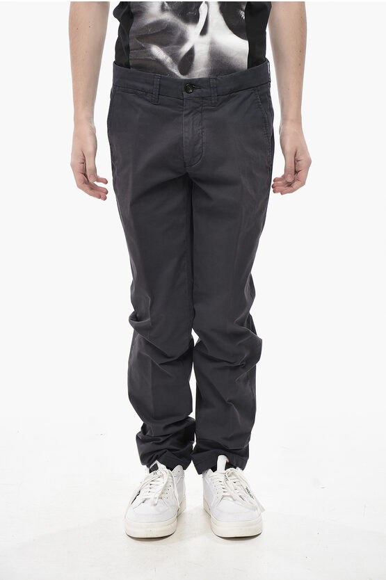 Corneliani Id Chino Trousers With Patch Logo In Multi