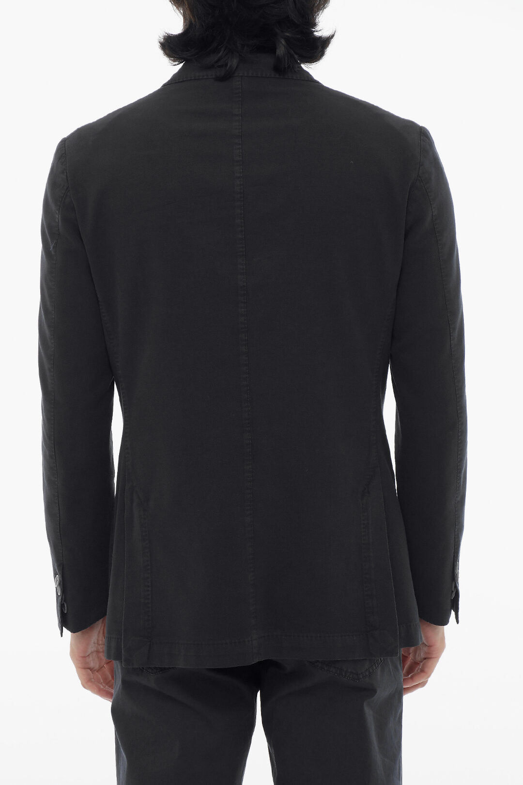 [ROMANTIC CROWN]★NOTCHED LAPEL KNIT BLAZER Corneliani ID Cotton and Silk IDENTITY Blazer wITH notch
