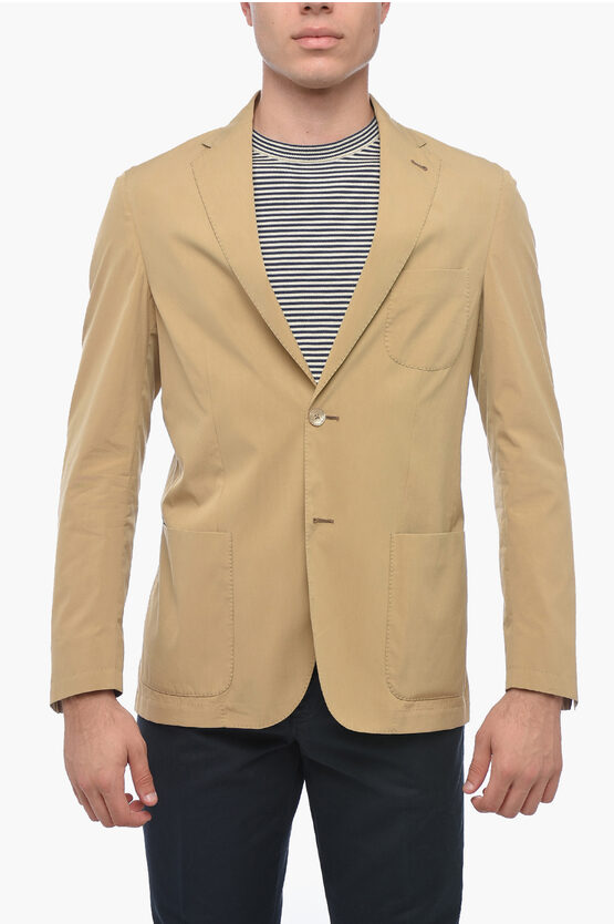 Shop Corneliani Id Cotton And Silk Unlined Blazer