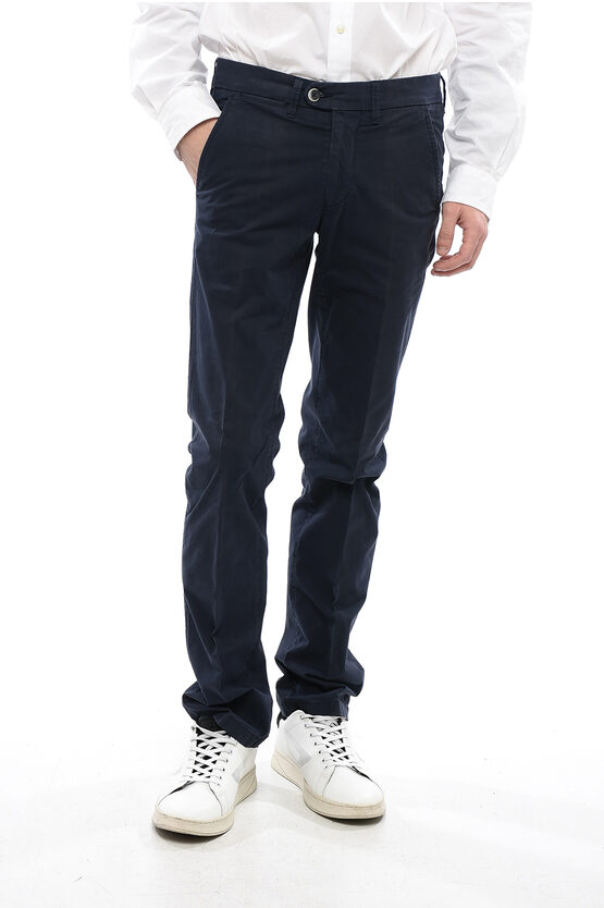 Corneliani Id Cotton Blend Slim Fit Chinos Pants