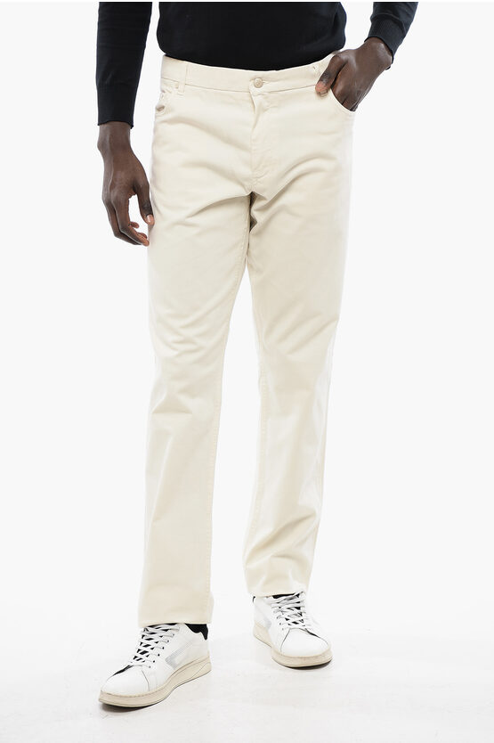 Corneliani Id Cotton Pants With Suede Patch