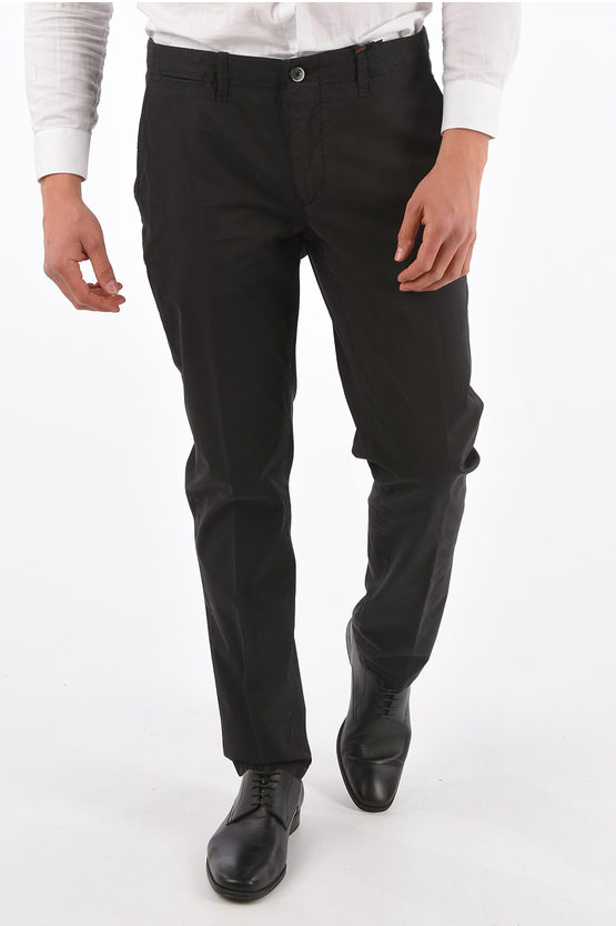 Corneliani Id Cotton Stretch Chinos Pants With 1-button