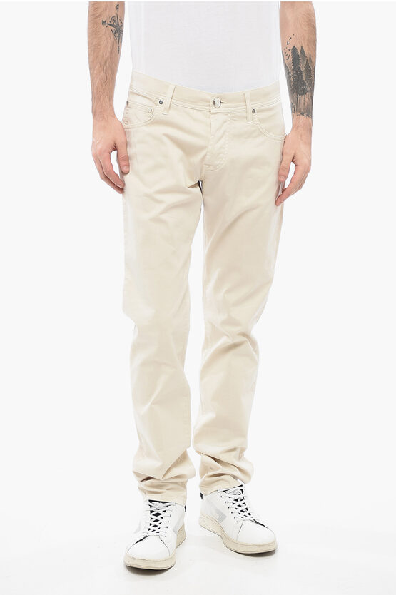 Corneliani Id Cotton Stretch Lazise 5 Pockets Pants With Belt Loops