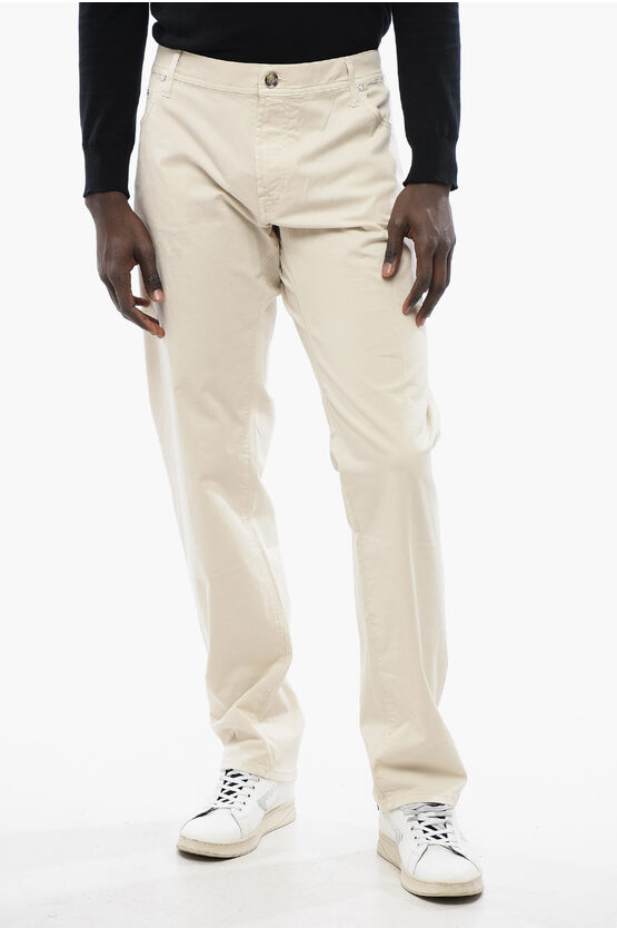 Corneliani Id Cotton Stretch Lazise 5 Pockets Pants With Belt Loops