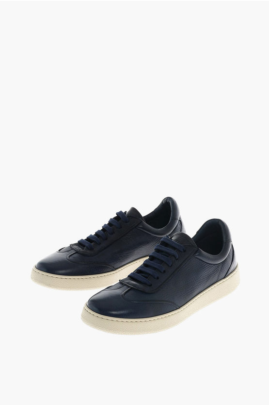 Shop Corneliani Id Deerskin Low Sneakers