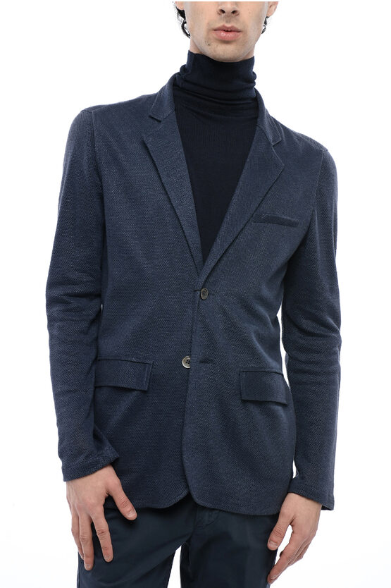 Corneliani Id Flax Notch Lapel Unlined 2-button Blazer