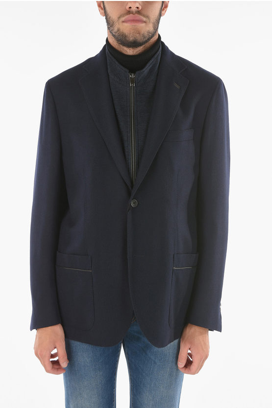 Corneliani ID Hopsack Blazer with Removable Chest Piece men - Glamood ...