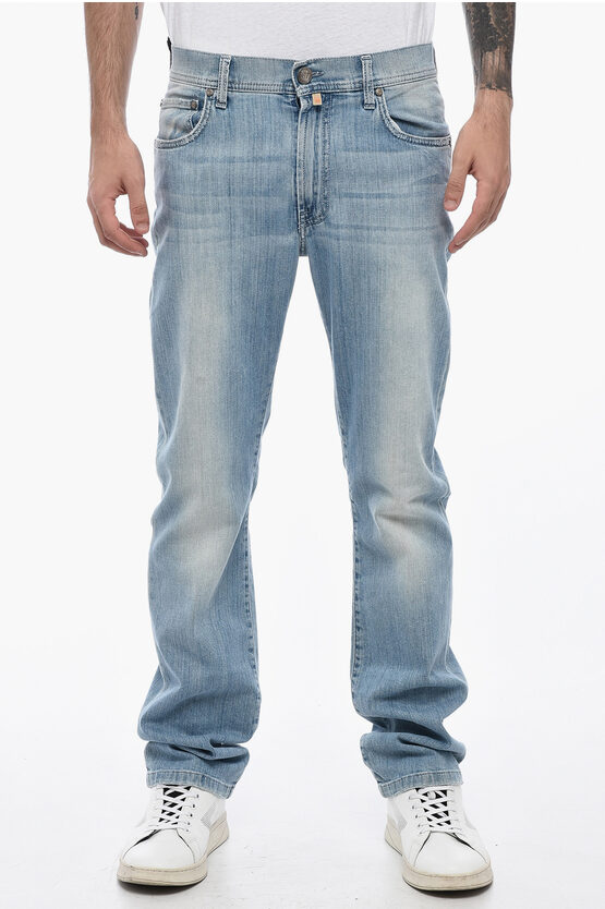 Shop Corneliani Id Light Wash Slim Fit Jeans