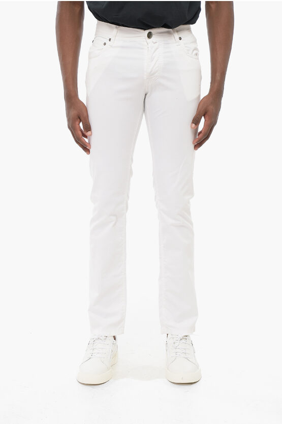 Corneliani Id Collection Jeans With 5 Pockets And Button Closure And Em