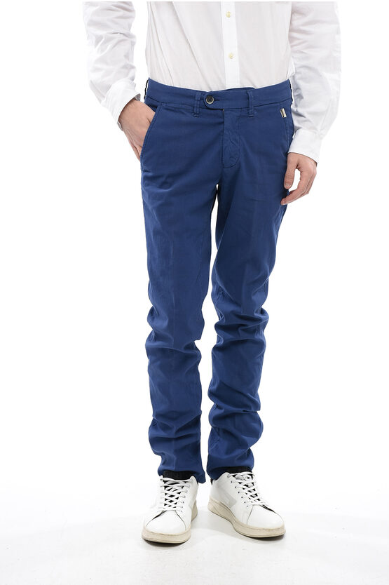 Corneliani Id Linen And Cotton-blended Pants