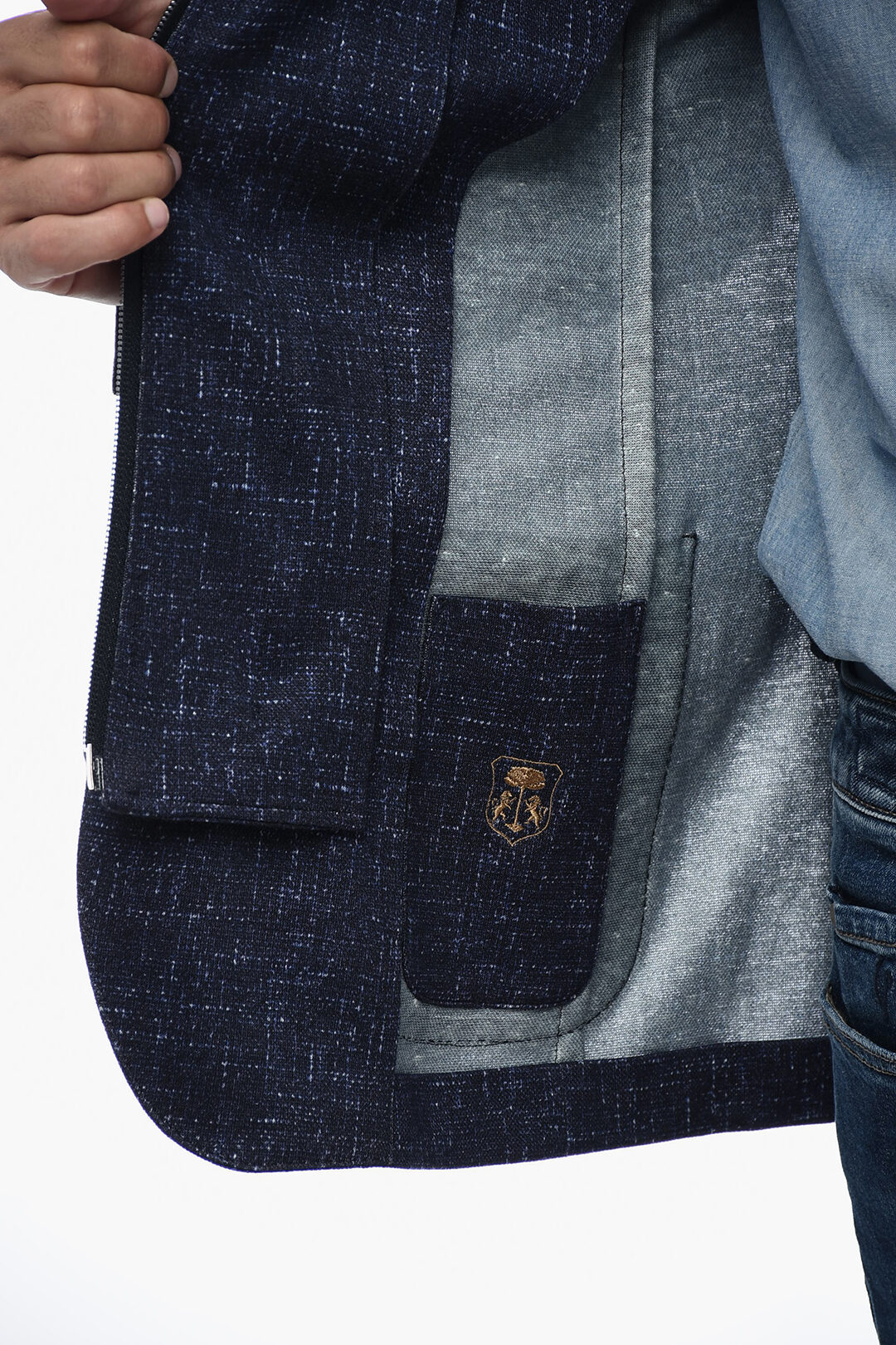0099~ID Quilted Lining Blazer with Removable Details