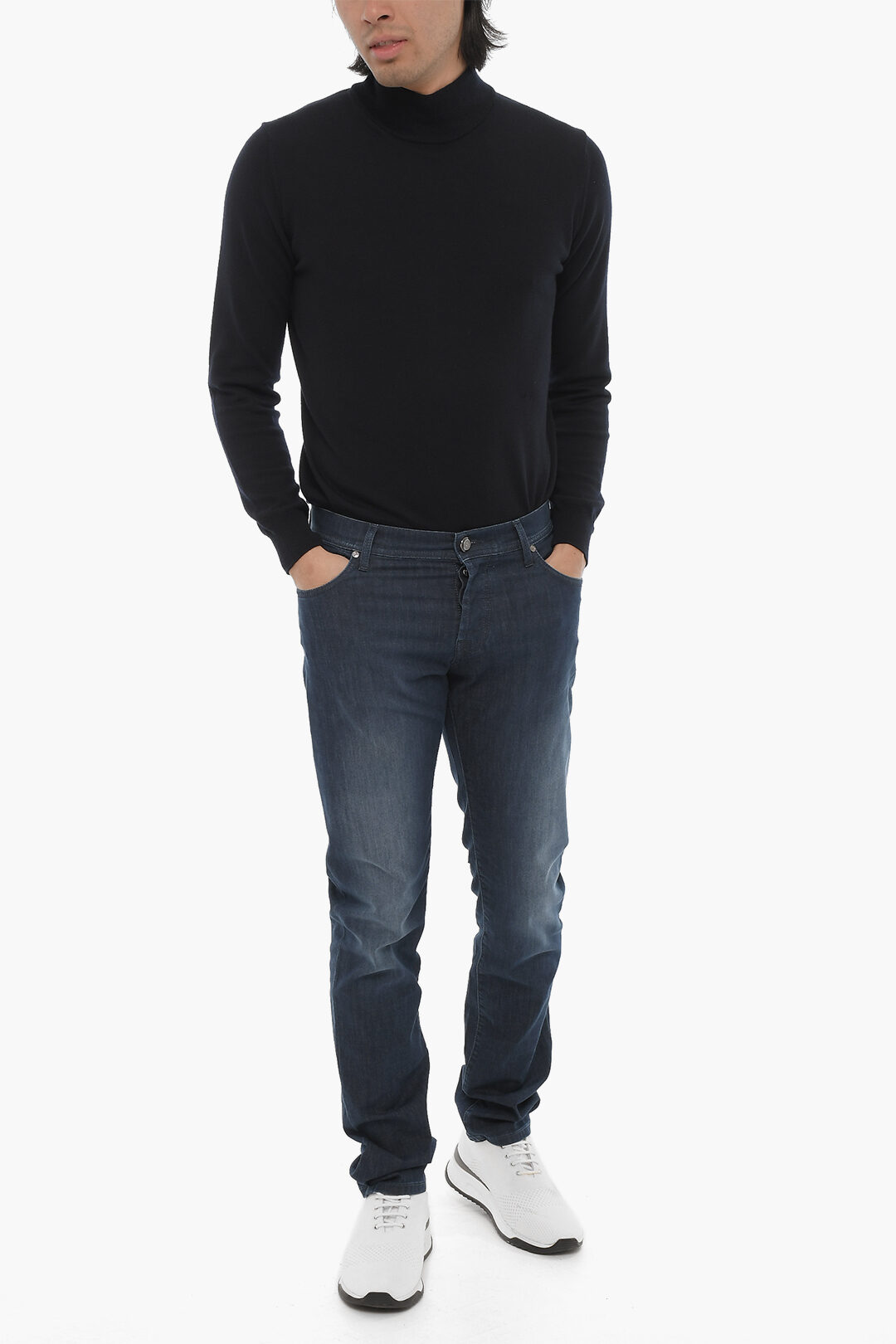 Corneliani ID LUXURY DENIM Dark-washed Jeans with 5 Pockets 17cm men -  Glamood Outlet