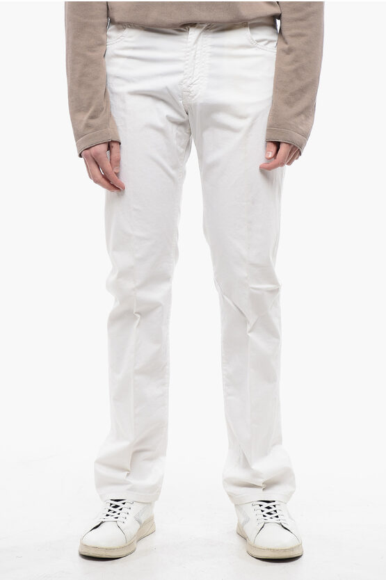 Corneliani Id Collection Jeans With 5 Pockets And Button Closure And Em