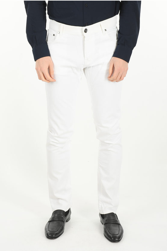 Corneliani Id Collection Jeans With 5 Pockets And Button Closure And Em