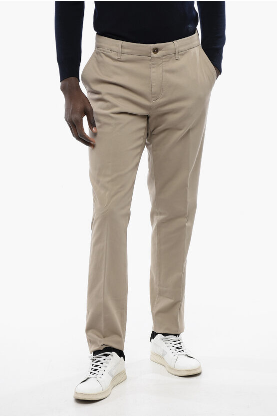 ID Pantaloni Chino in Cotone Stretch con Passanti