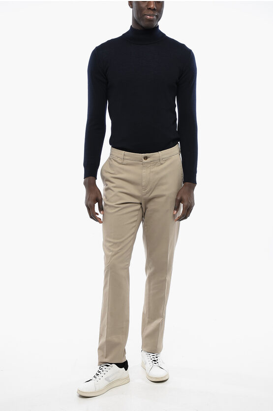 ID Pantaloni Chino in Cotone Stretch con Passanti