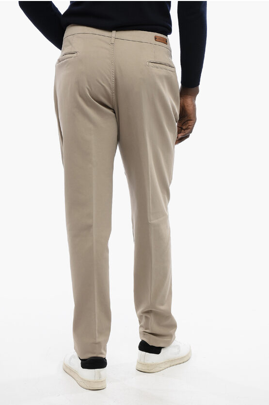 ID Pantaloni Chino in Cotone Stretch con Passanti