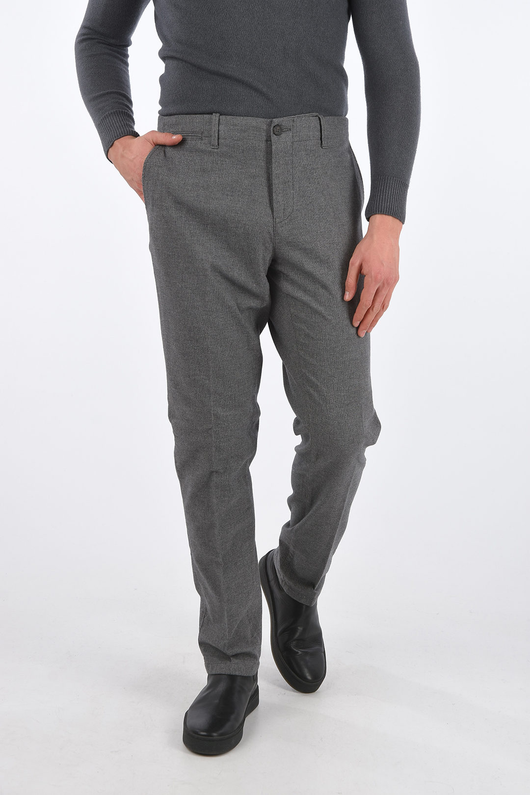 Corneliani ID Pantaloni Mini Check con Passanti uomo - Glamood Outlet