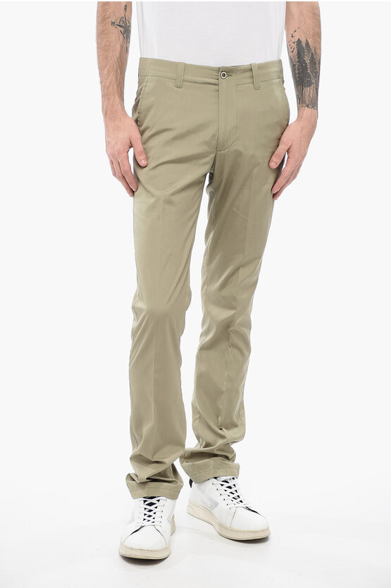 Corneliani Id Pure Linen Chinos Pants With Belt Loops