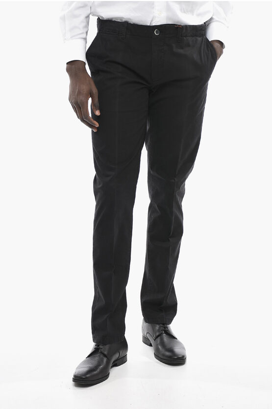 Corneliani Id Regular Fit Chino Pants In Black