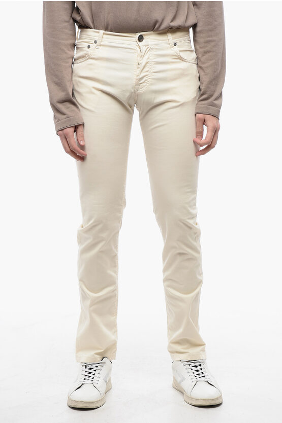 Corneliani Id Regular Waist Cotton Stretch 5 Pockets Pants With 4-butto