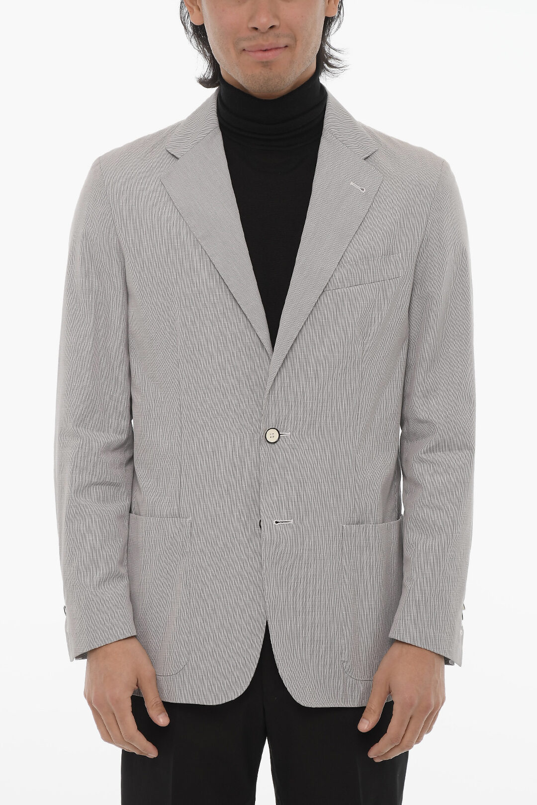 1150~ID IDENTITY side vents 2-button blazer drop 7R