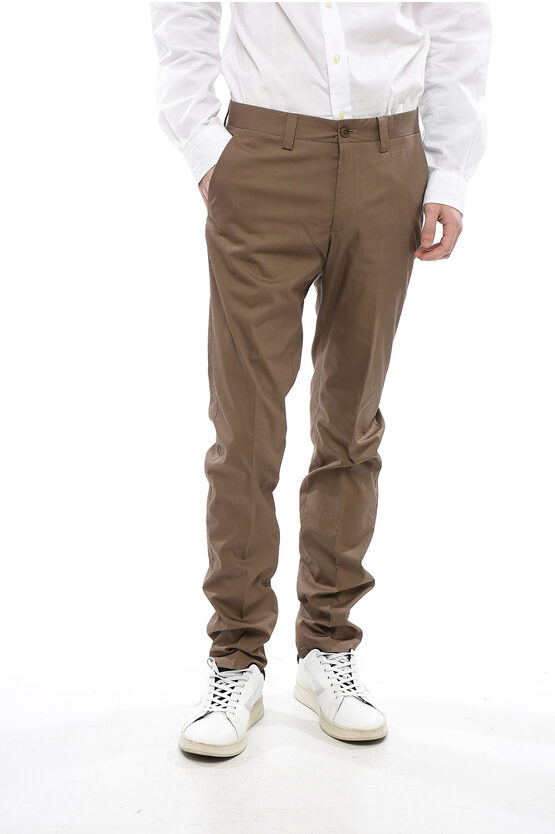 Corneliani Id Silk Blend Identity Pants With Belt Loops In Brown