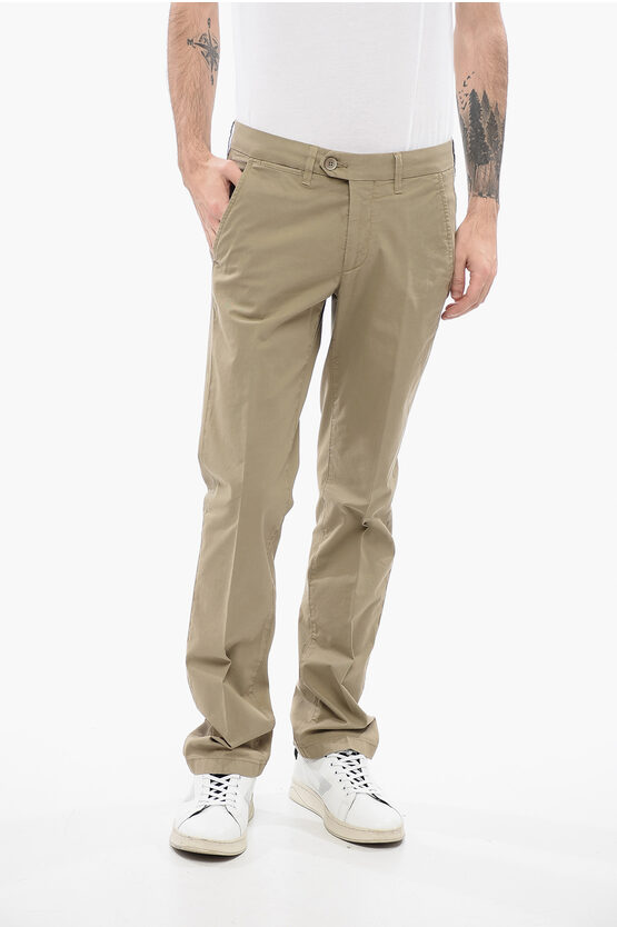 Shop Corneliani Id Solid Color Chino Pants With Belt Loops