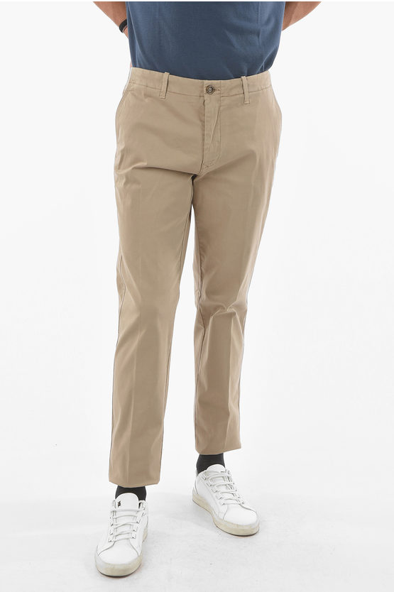 Corneliani Id Solid Color Stretch Cotton Chino Pants