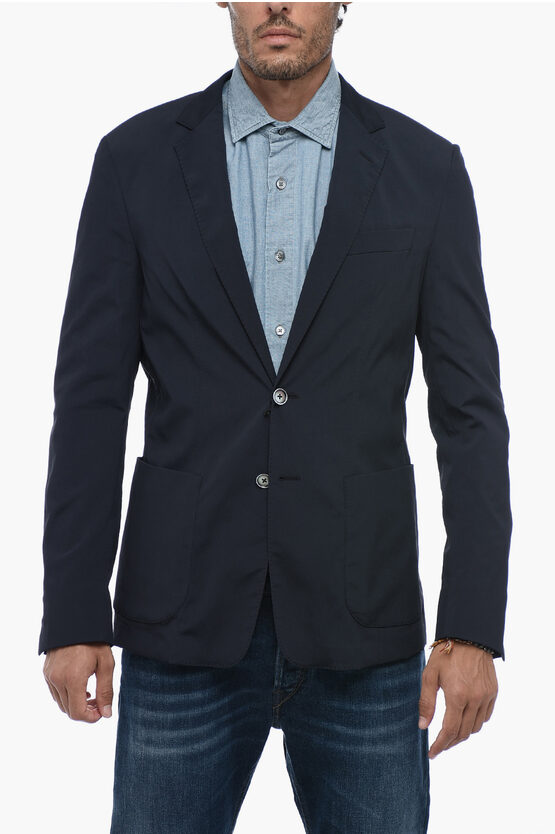 Shop Corneliani Id Unlined Blazer With Patch Pockets