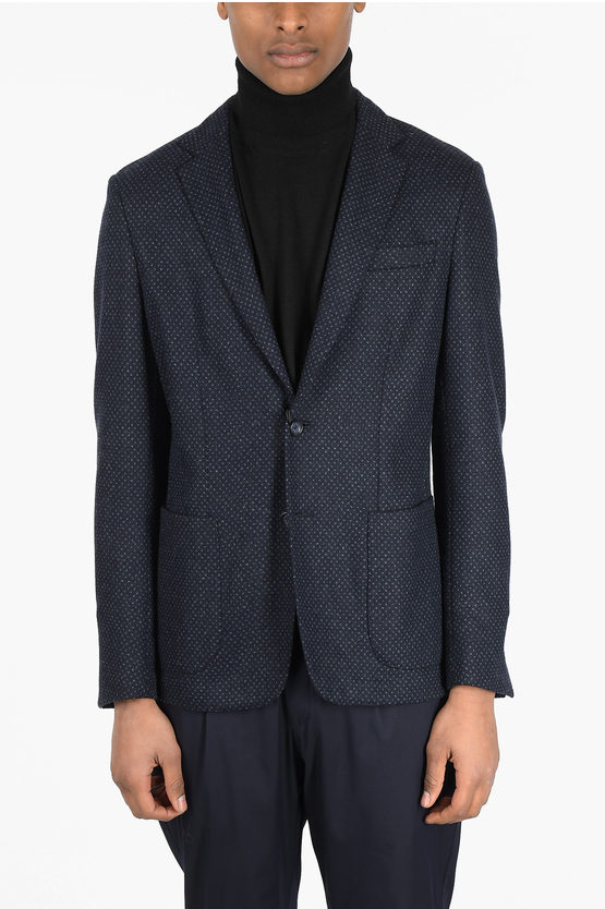 Corneliani ID Unlined Wool Blend Blazer with Patch Pockets men ...