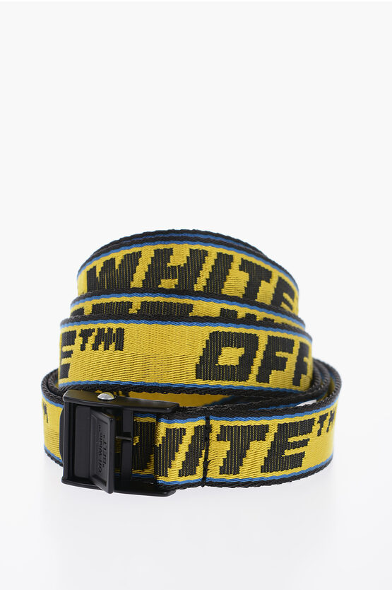 Off-white Industrial Tape Mini Belt With Embroidered Logo In Multi