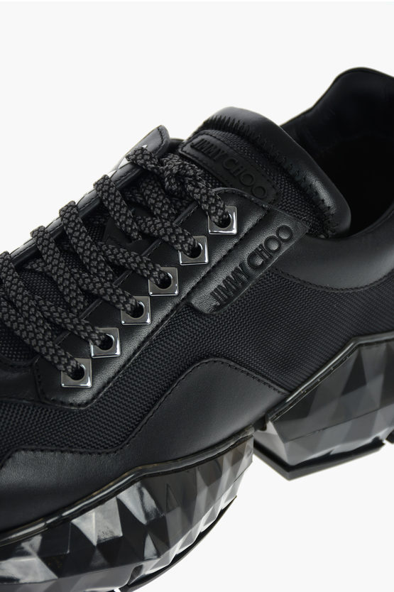 Jimmy Choo Injected Rubber Sole DIAMOND Leather Sneakers men