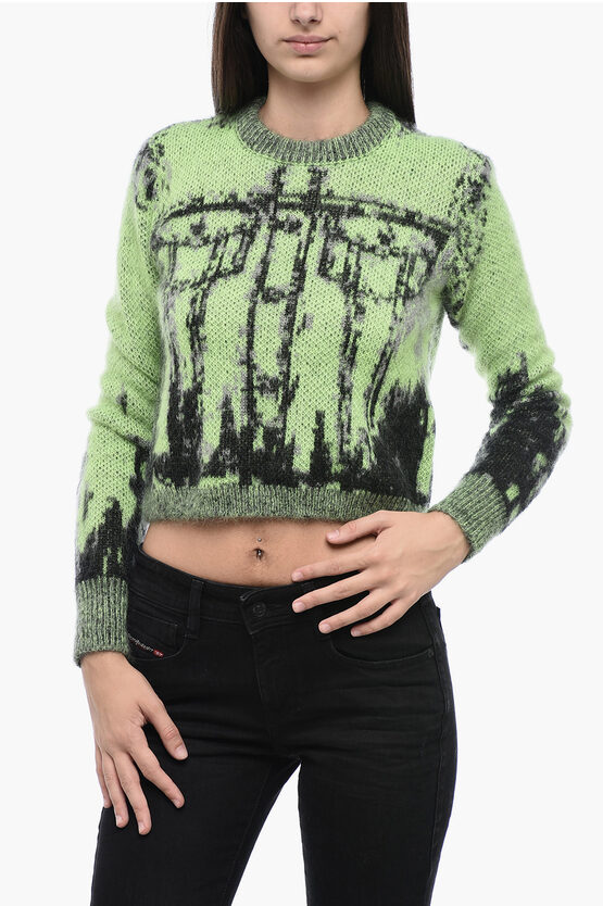 Shop Diesel Inlay M-symi Pullover With Trompe L'oeil