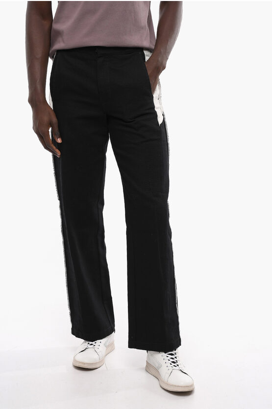 Heron Preston Inside Out Chino Trousers With Wide Leg In Black