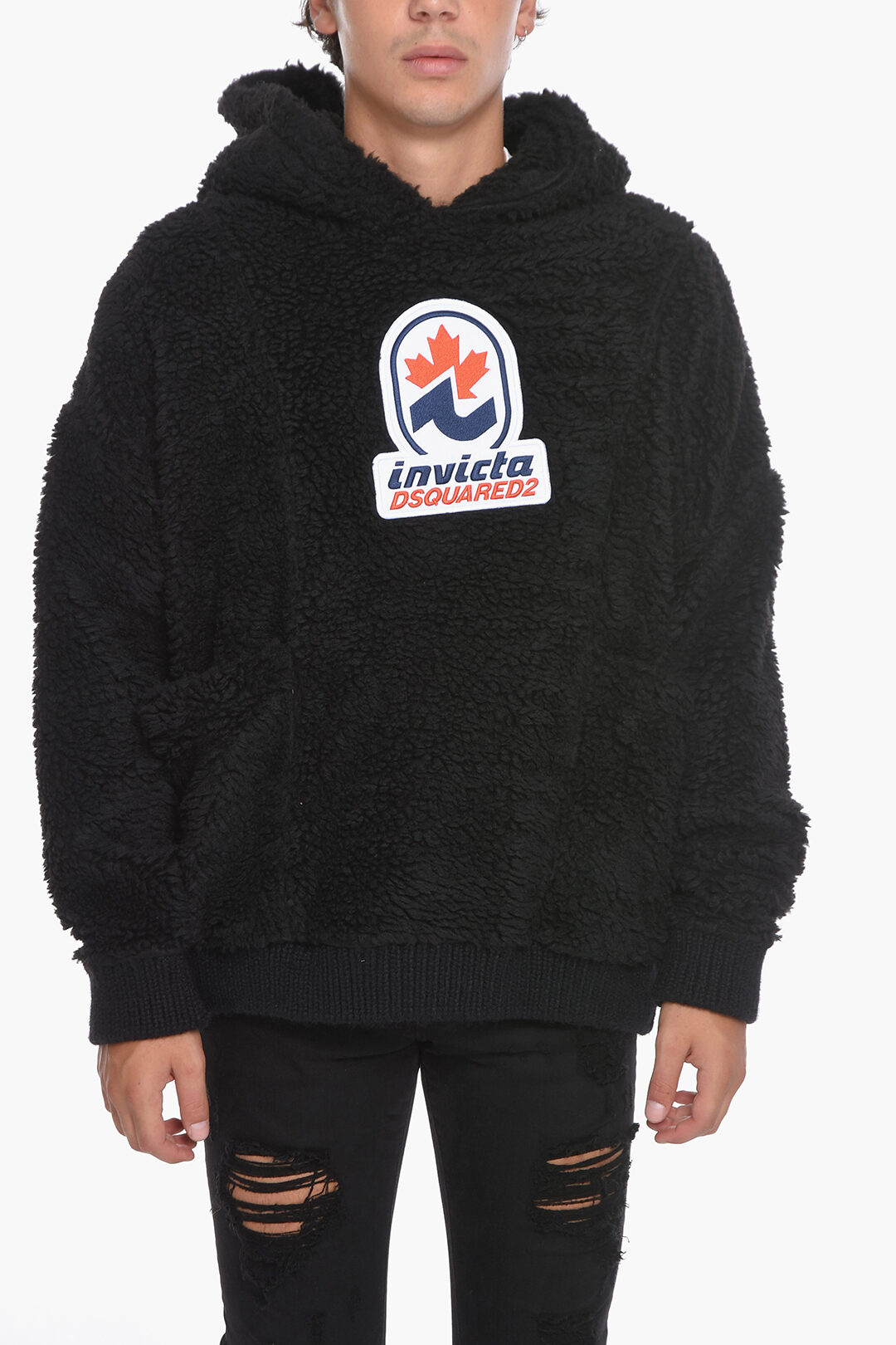 Dsquared2 x Invicta◆Teddy Hoodie ボア パーカー フーディ Dsquared2 x Invicta◇Teddy Hoodie ボア パーカー フーディ