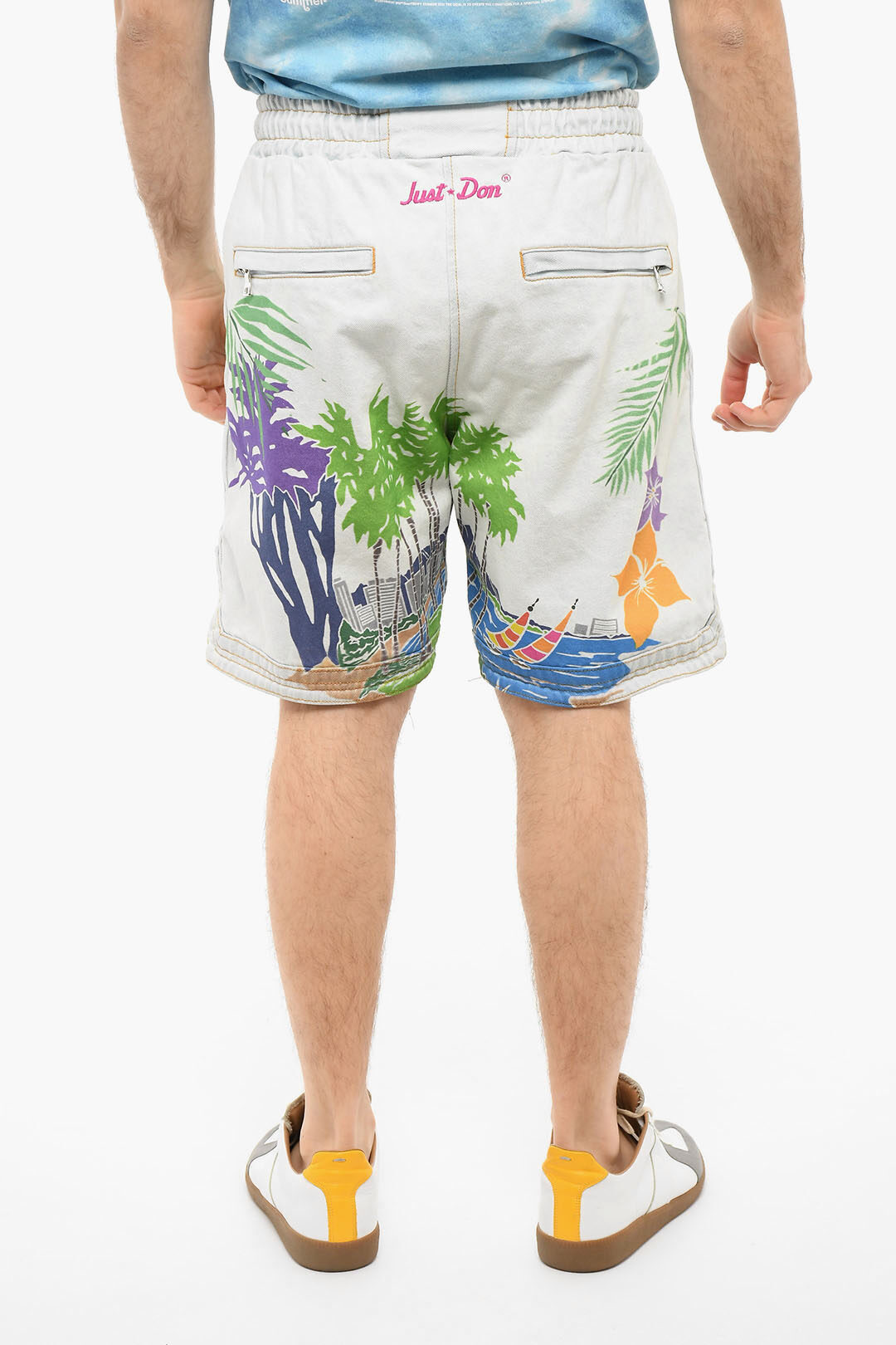 Flikkeren zoogdier park Just Don ISLANDERS Denim HAWAII Shorts with Drawstring men - Glamood Outlet