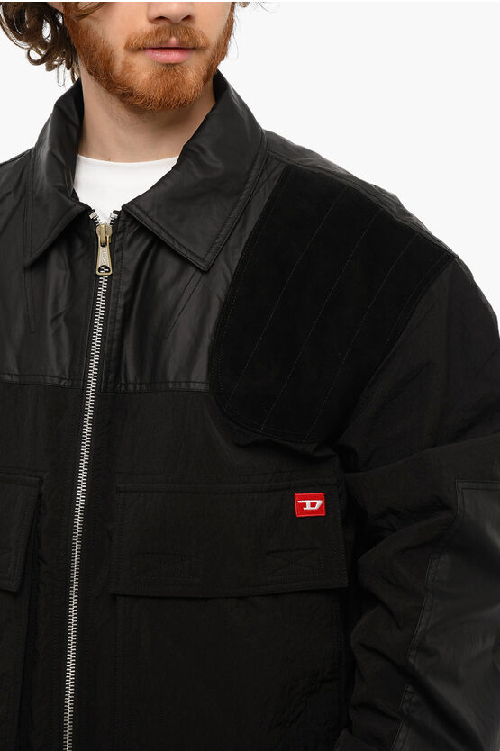 ジャケット・アウター 00s Diesel studs gimmick jacket lgb J-BLINK Unisex: 90's Biker jacket in waterproof nylon | Diesel