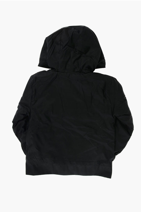 Jacke mit Kapuze und Logodruck