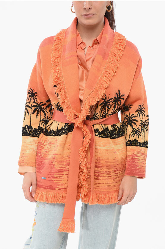 Alanui Jacquard Landscape Cardigan